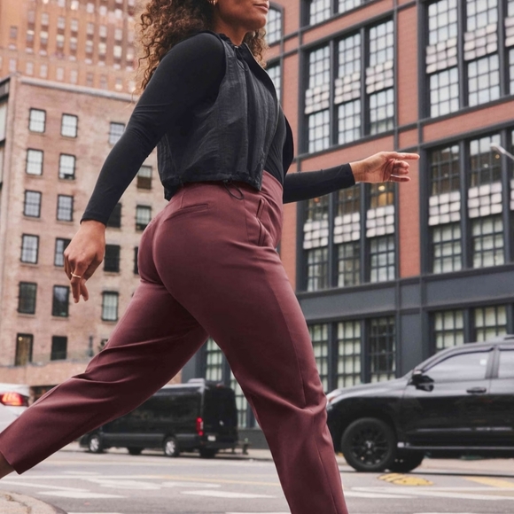 NWT Athleta Women's Size 12 Petite Endless High Rise Pant Burgundy Work Travel - Picture 4 of 5